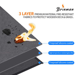 Brinman close-up of fiberglass texture showing durable heat resistance