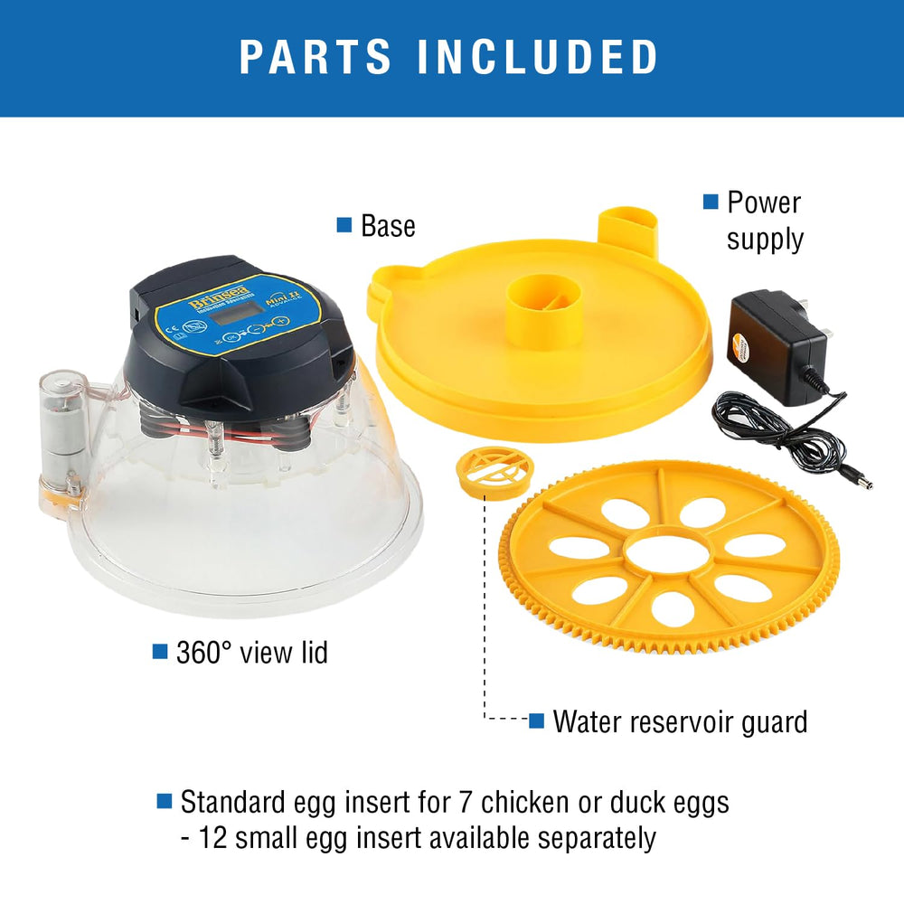 Brinsea Mini II removable parts arranged for cleaning and hygiene benefit