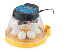 Brinsea Mini II front view showing compact incubator and clear benefits