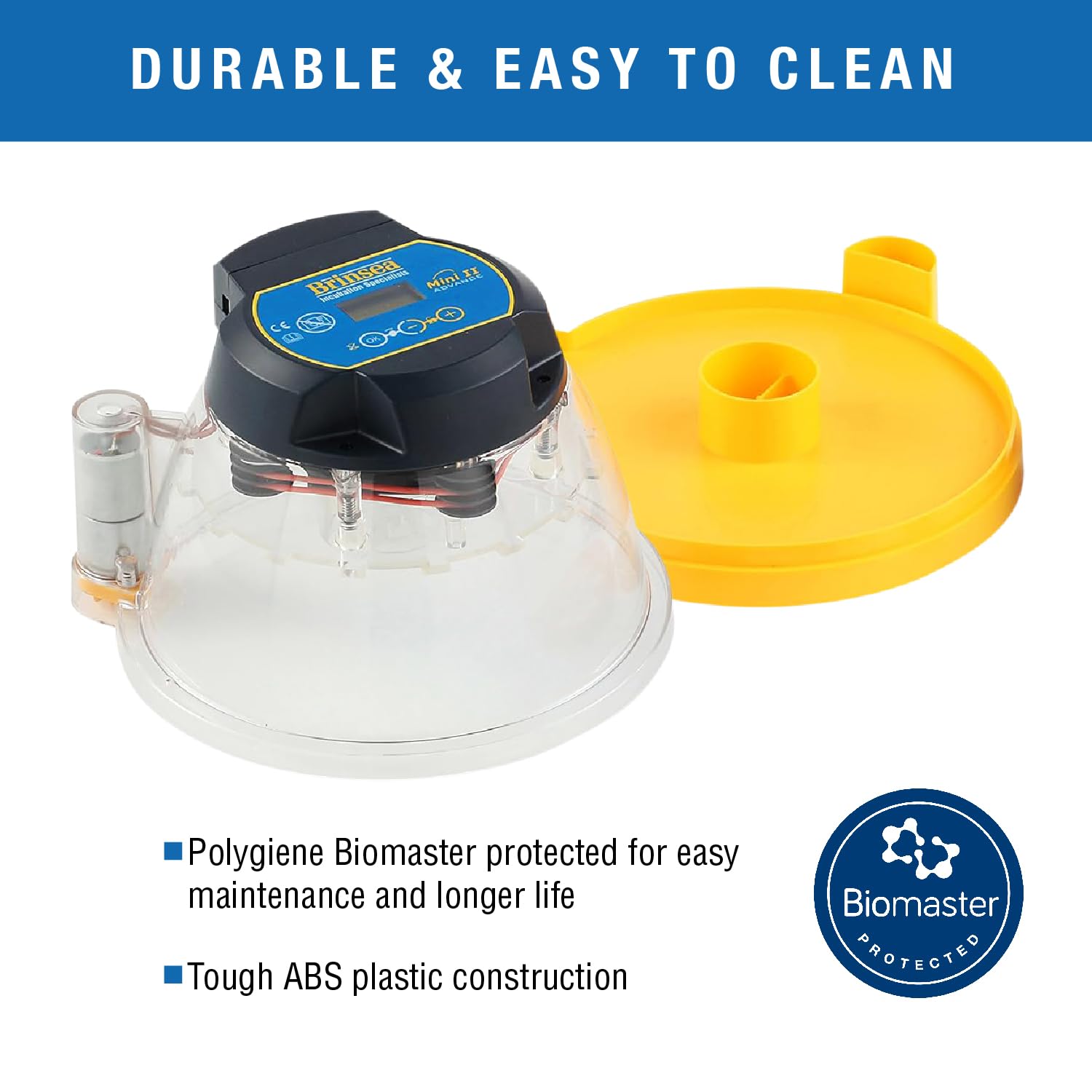 Brinsea Mini II external water top-up access for easy humidity control