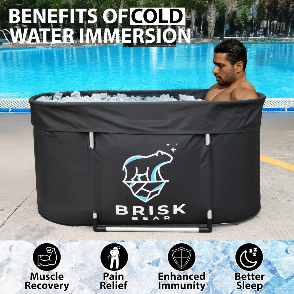 Brisk Bear folded tub packed in carry bag for compact storage and travel