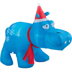 Brite Star blue hippo front view showing cheerful design and easy setup