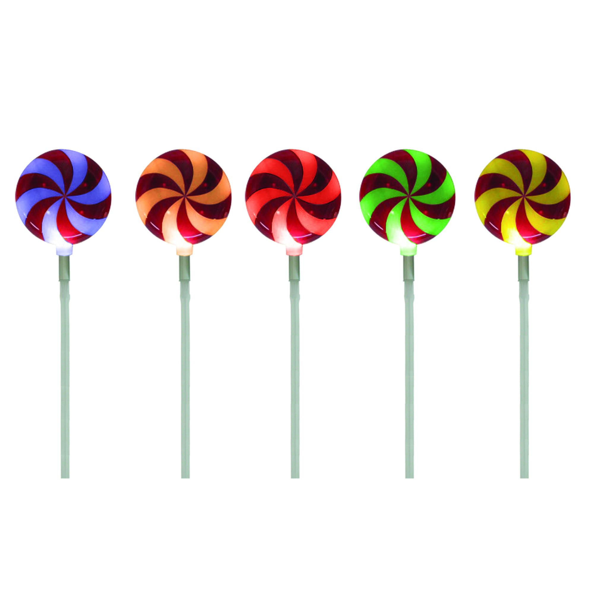 brite star close-up of lollipop top showing LED lens and vibrant colors