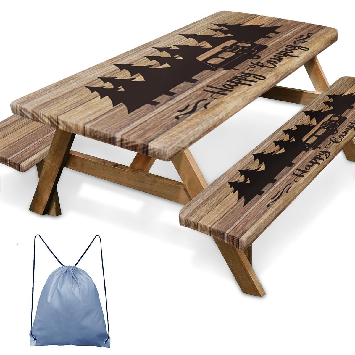 Britown front packaging showing complete 3-piece picnic table cover set and travel bag for convenience