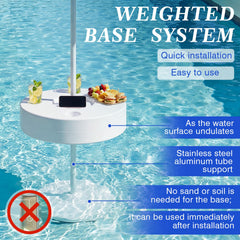 Briwooody overhead of integrated table showing surface area and convenience benefit