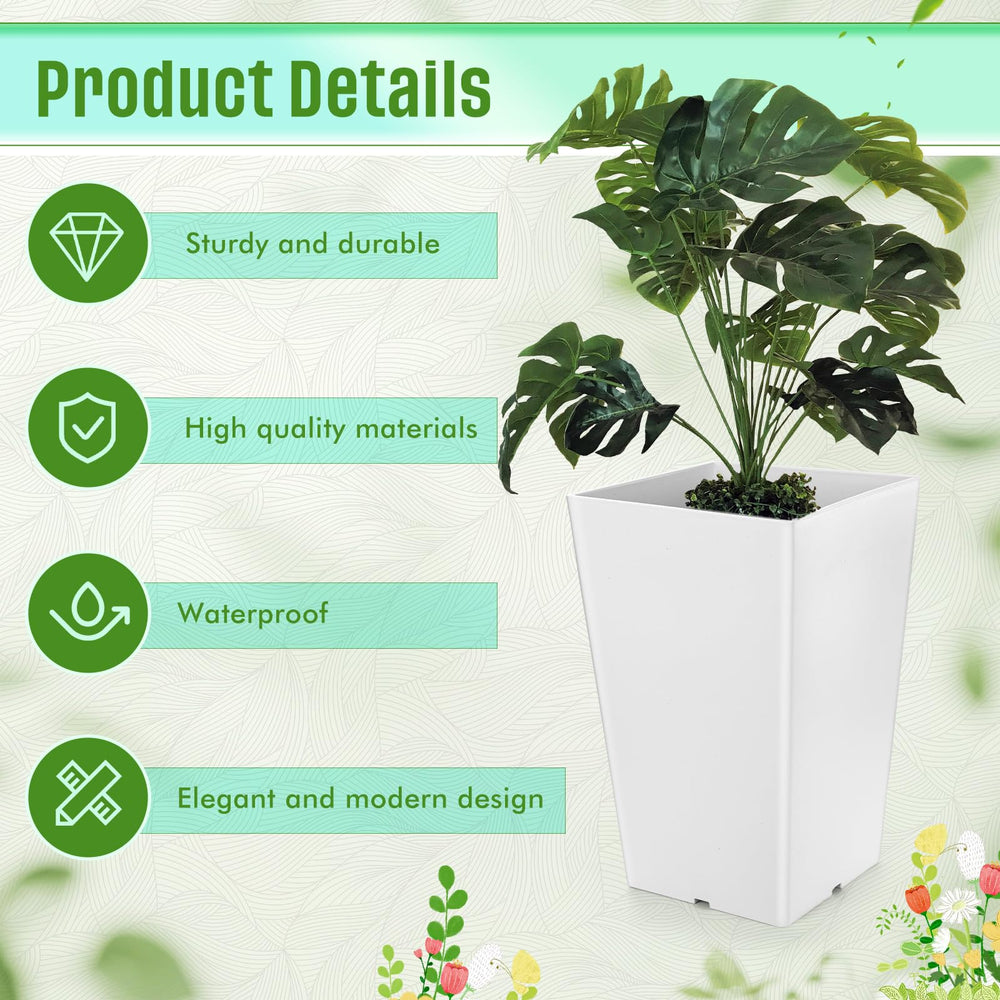 Briwooody planter staged on porch with greenery showing instant entryway upgrade