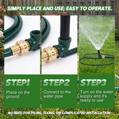Briwooody installed sprinkler head on base for wobble-free watering
