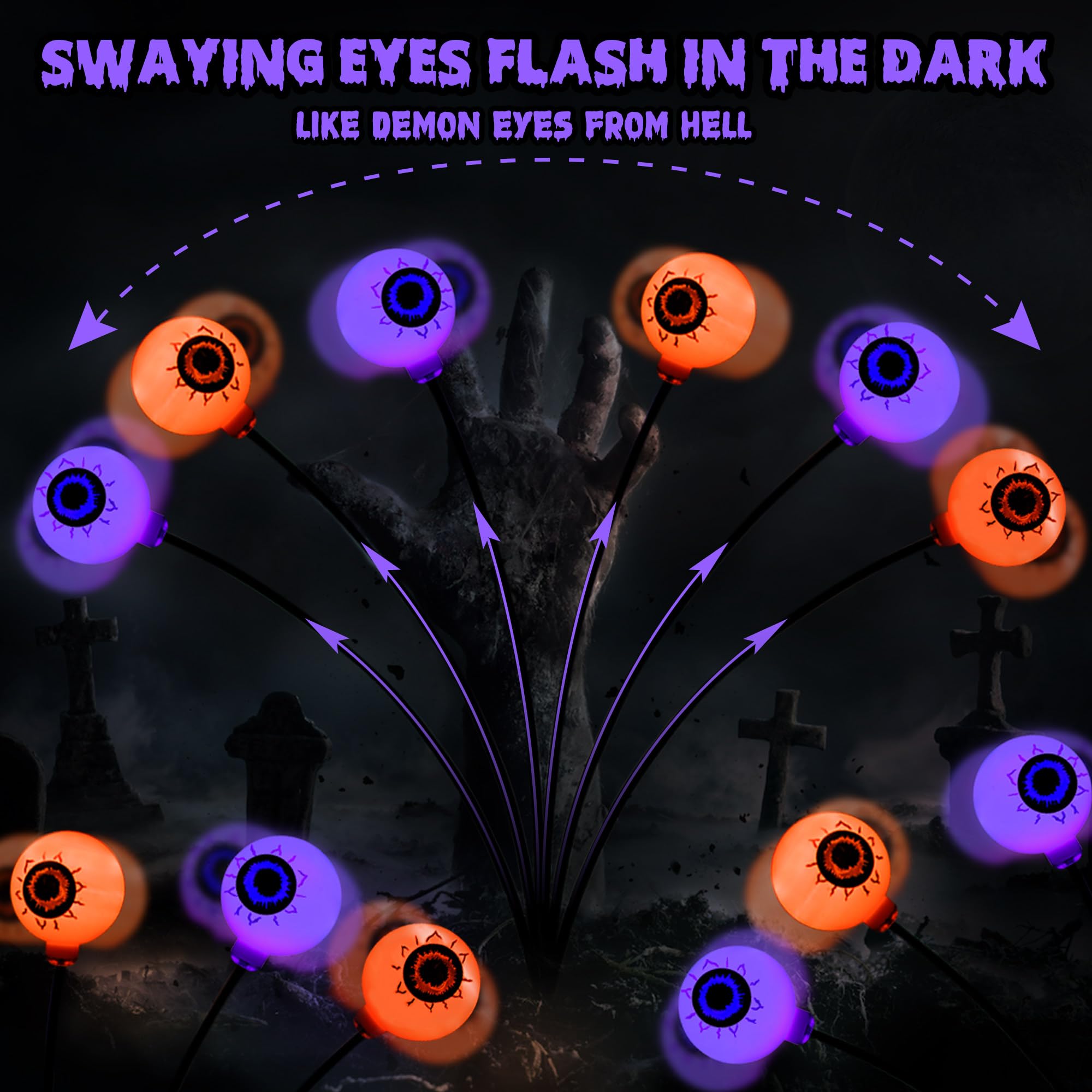 BrizLabs eyeball stake lights installed in lawn showing easy outdoor placement