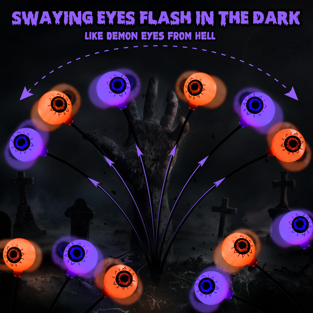 BrizLabs eyeball stake lights installed in lawn showing easy outdoor placement