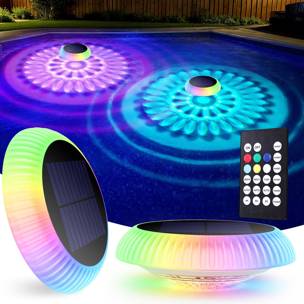 Brizled floating light front view showing sleek design and easy placement