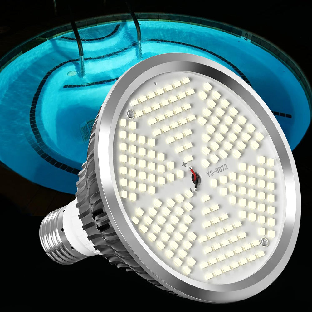 Broadroad lighting a nighttime pool showing vivid water color and energy savings benefit