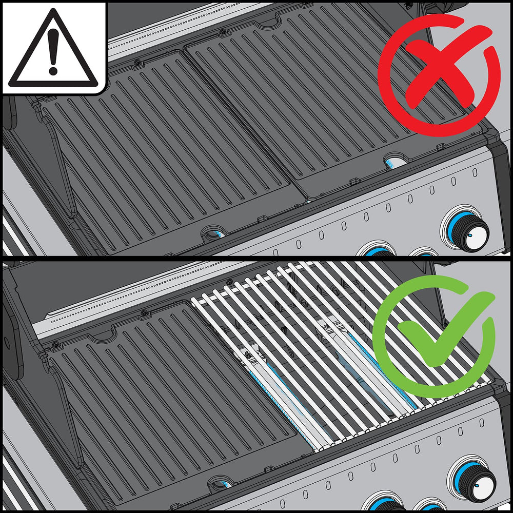 Broil King griddle packaged accessory and label showing model compatibility