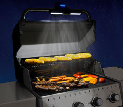 Broil King timer attached to grill with visible countdown aiding consistent flips