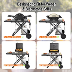 Broil-X with Blackstone griddle mounted in use for reliable outdoor cooking