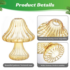 BROPGOD mushroom vase top spout close-up for easy watering and stem insertion benefit