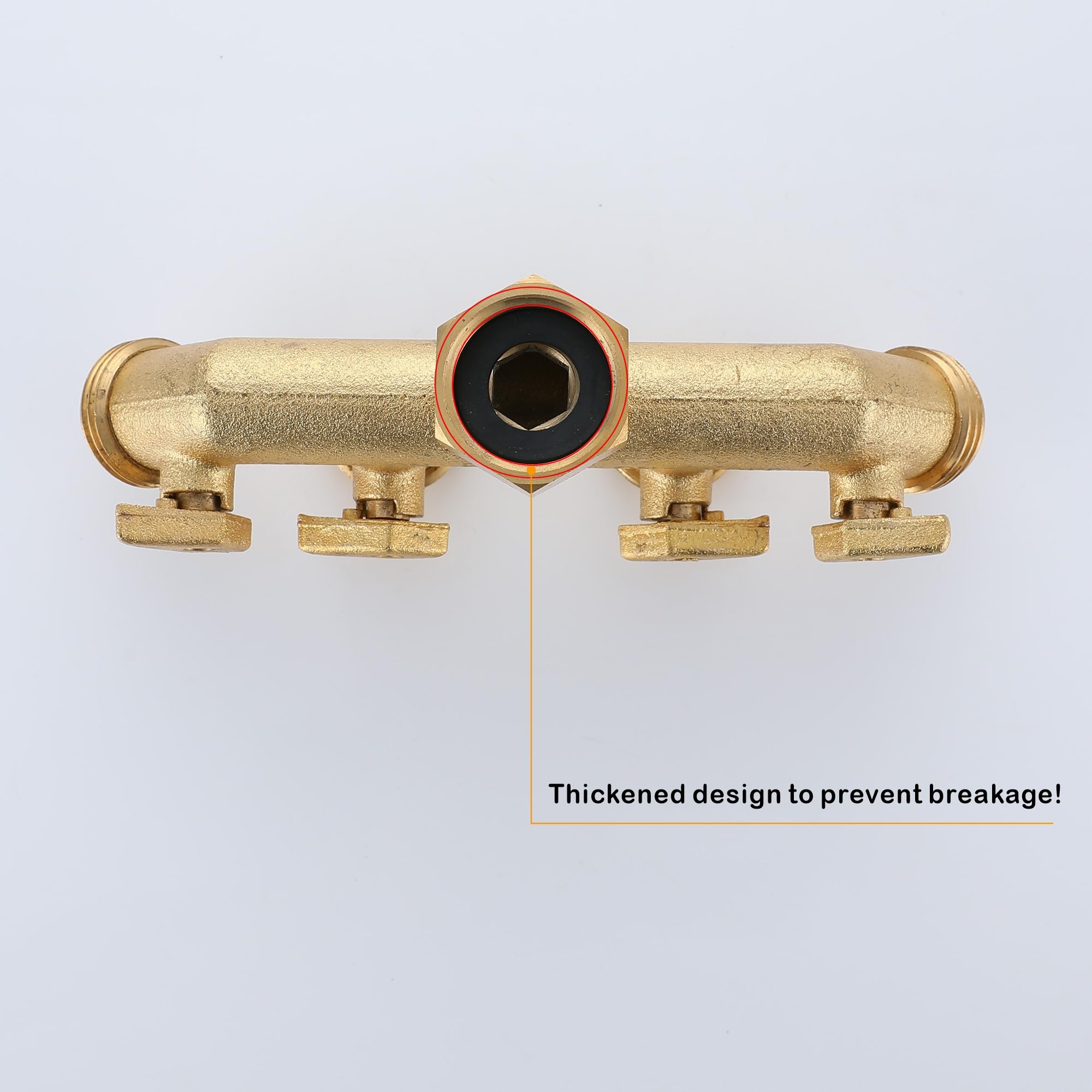 Bropury detailed shot of ergonomic valve levers, easy on/off operation