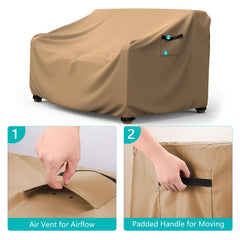 BROSYDA buckle and elastic straps securing cover against wind