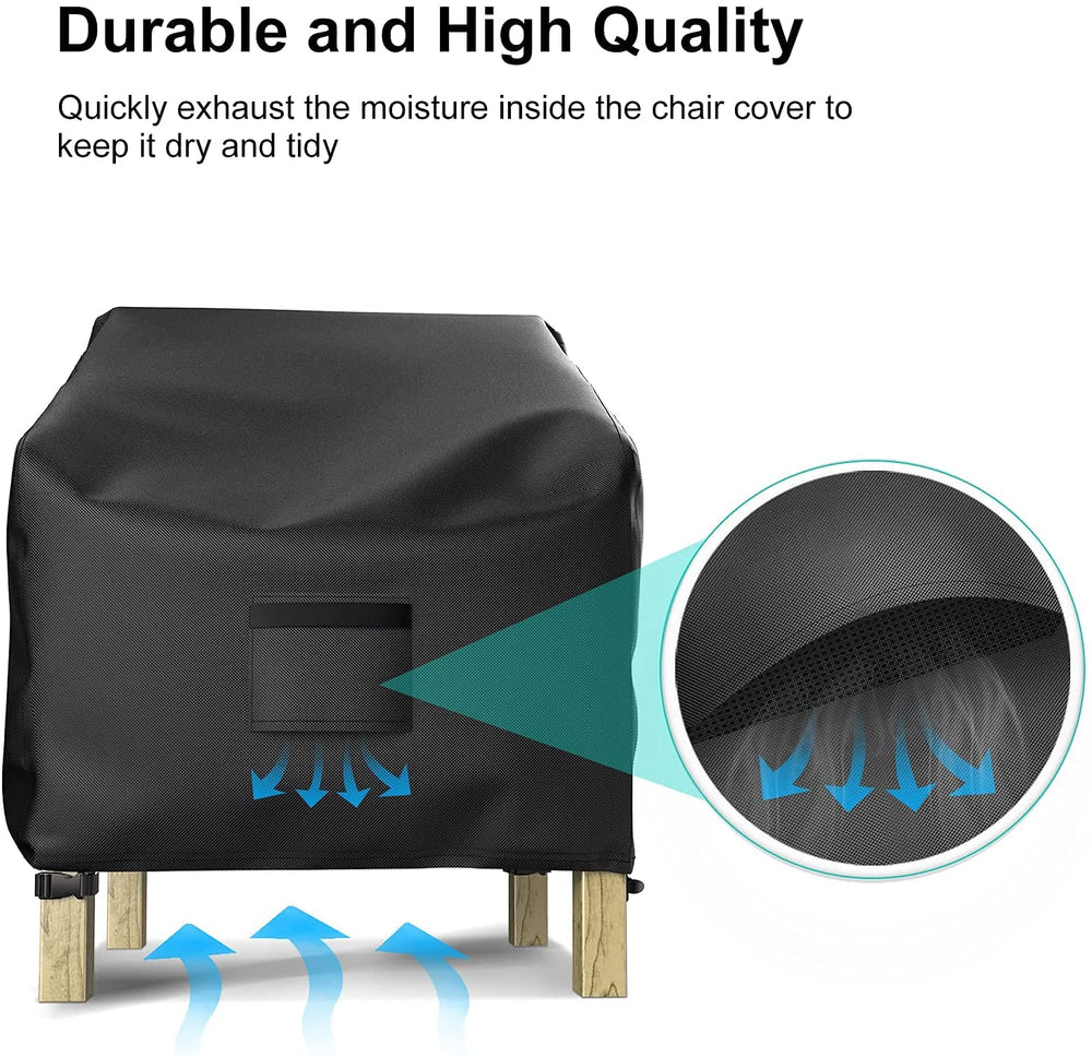 BROSYDA covered patio chair in garden protecting furniture from weather