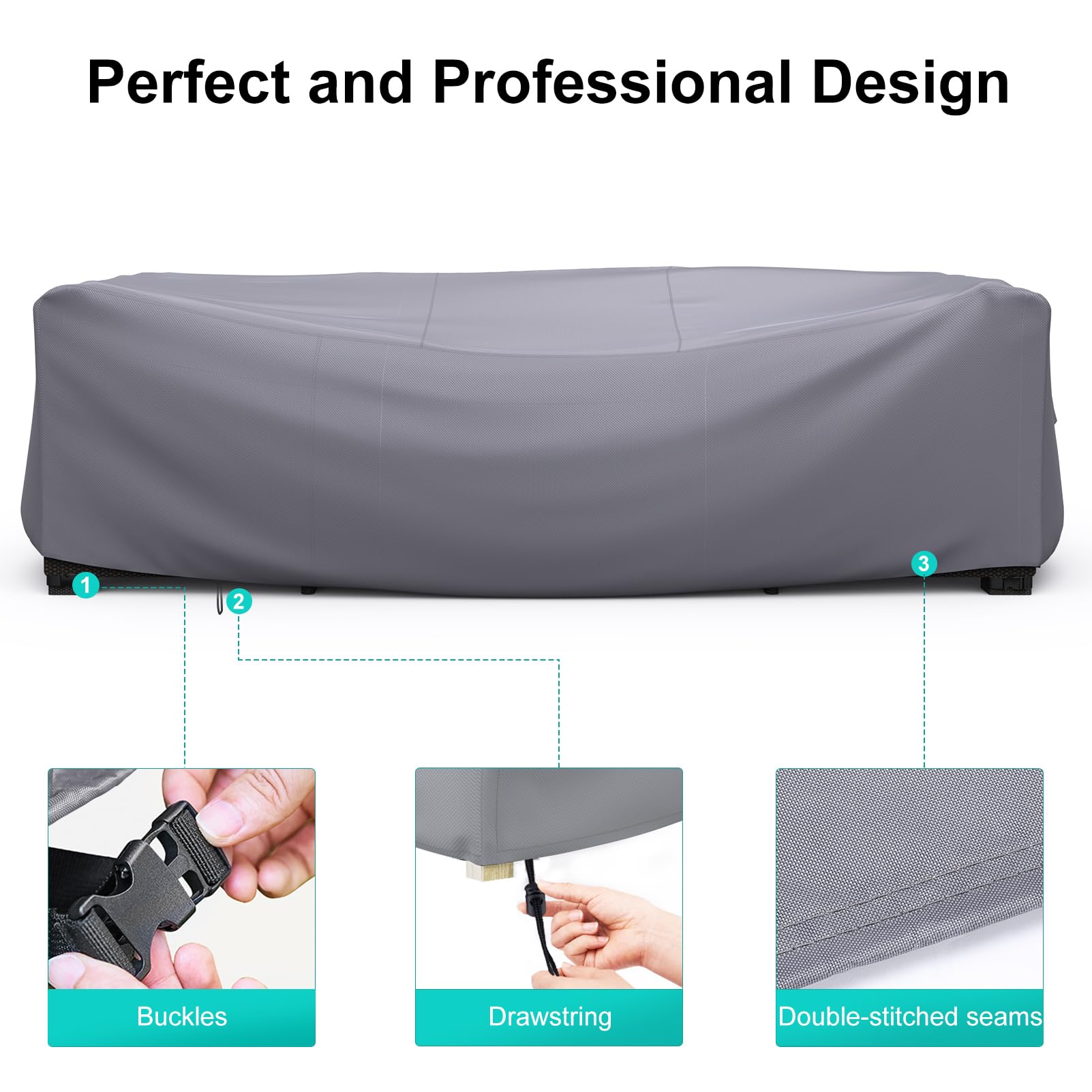 BROSYDA cover over rectangular table and chairs demonstrating fit