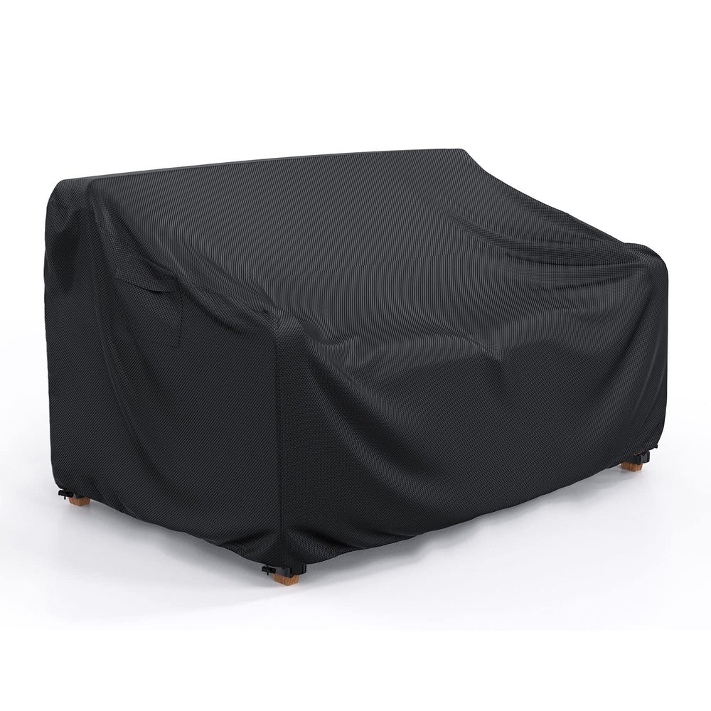 BROSYDA front view of cover on three-seater protecting sofa outdoors