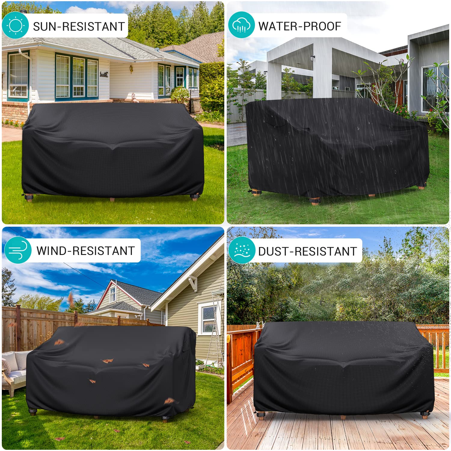 BROSYDA cover in backyard setting shielding furniture from elements
