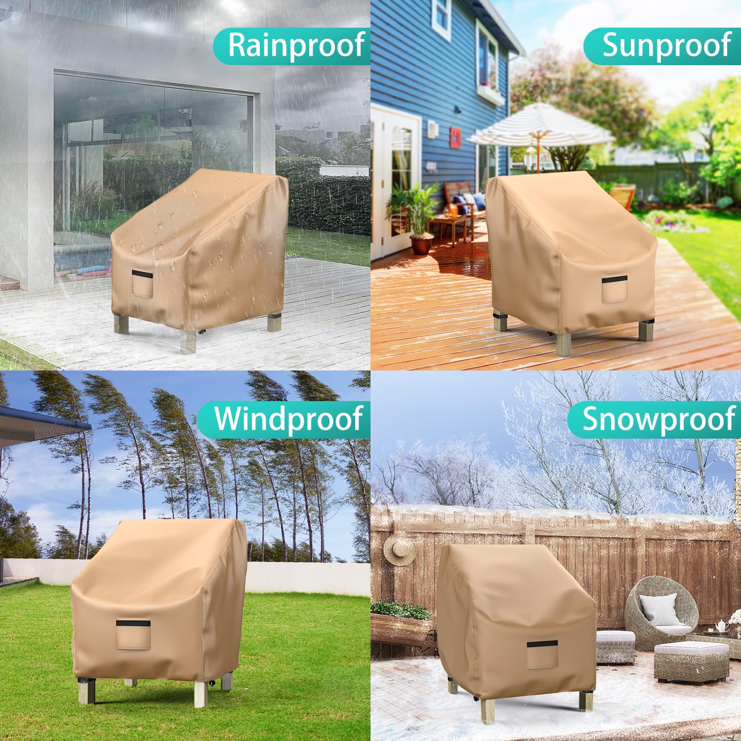 BROSYDA covered chairs in patio setting protecting furniture outdoors