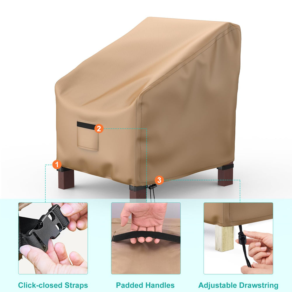 BROSYDA size comparison of covered chair with tape measure showing dimensions fit