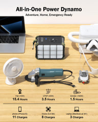 BROWEY hand crank being used to generate emergency lighting on demand