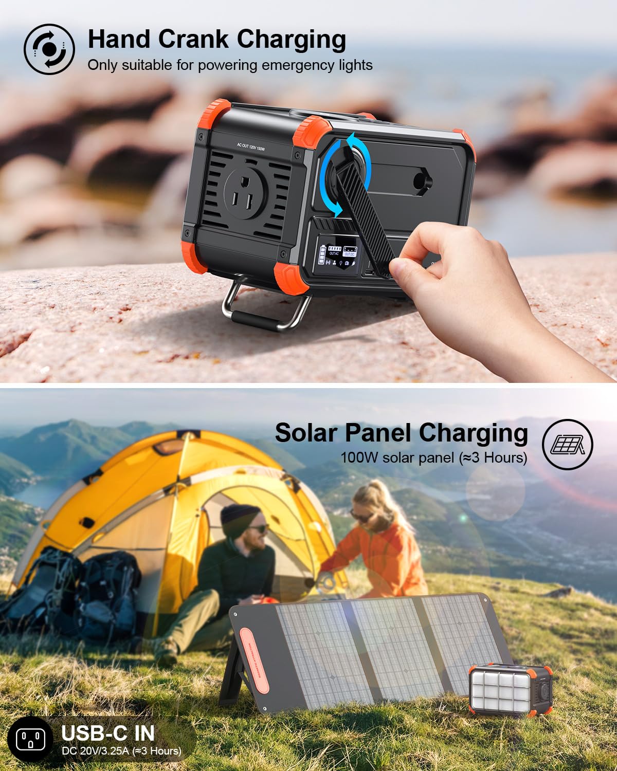 BROWEY LED lamp in SOS mode providing bright emergency illumination