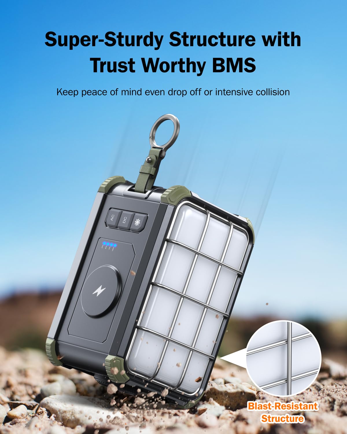 BROWEY LED lamp illuminated in SOS mode offering reliable emergency light