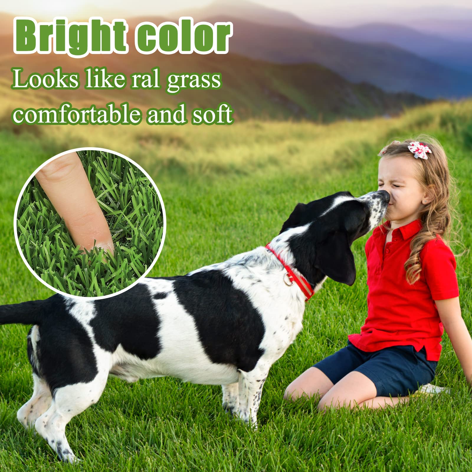Bsmathom folded artificial grass mat demonstrating compact, portable storage benefit