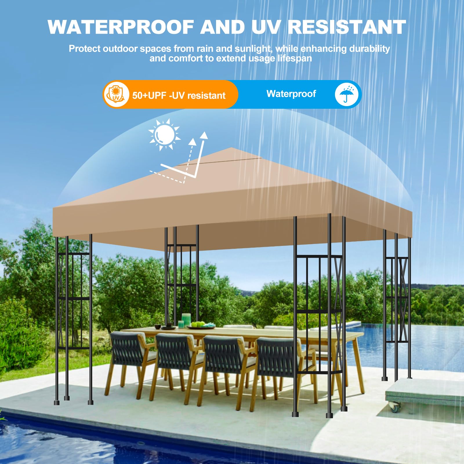 Bsteciar close-up of 300D fabric texture demonstrating durability and water resistance