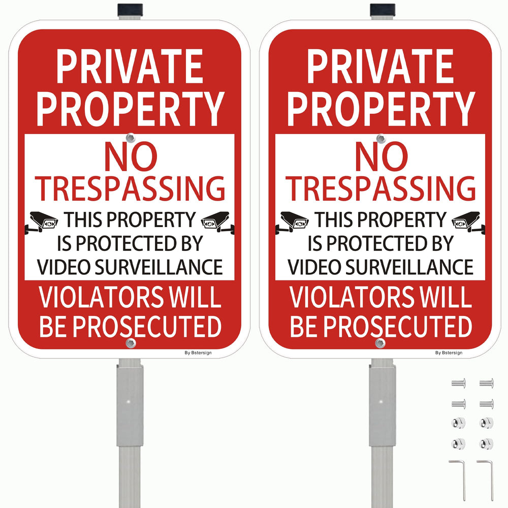 Bstersign front view of 10x14 panel showing clear warning benefits