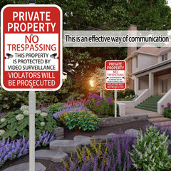 Bstersign mounted on fence demonstrating professional property protection