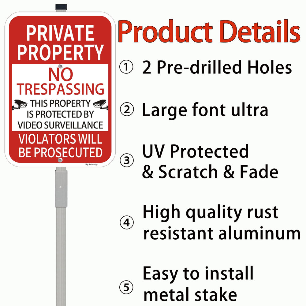 Bstersign 36-inch stake and base detail for quick ground installation