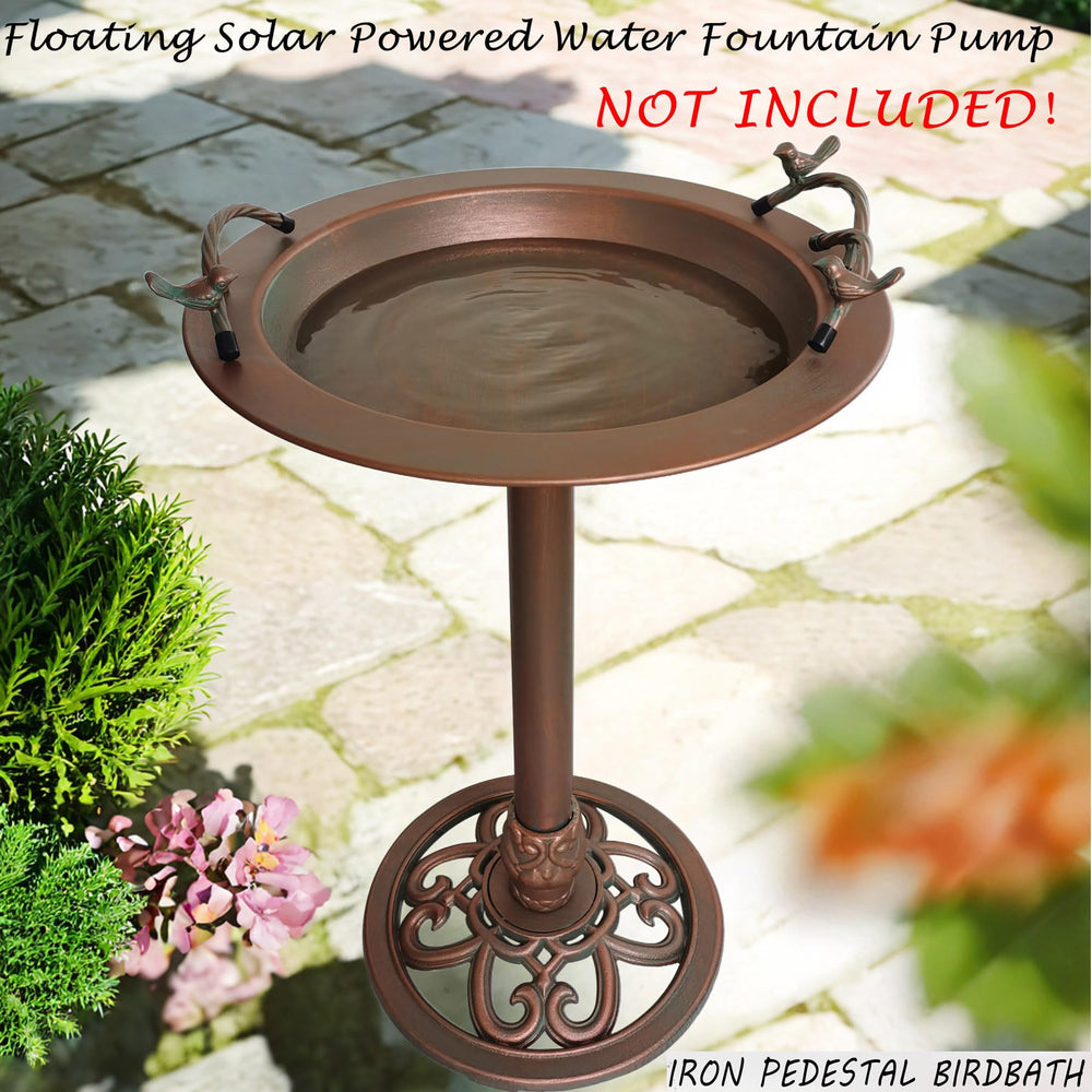 BSTGIFTS evening garden scene with birdbath creating a tranquil focal point