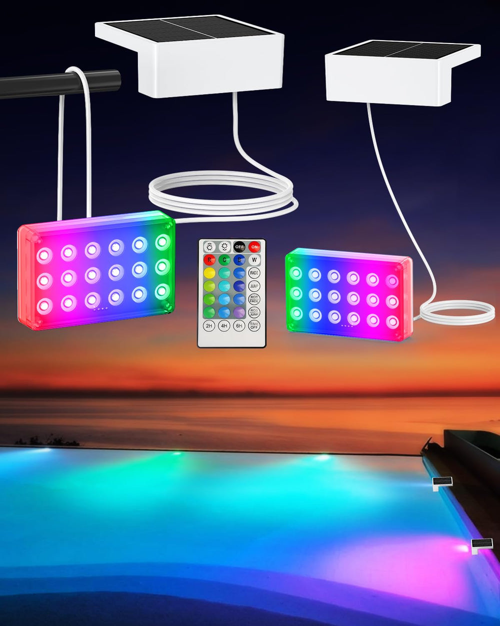 BSTOT front view of two-pack lights showing packaging and product benefits