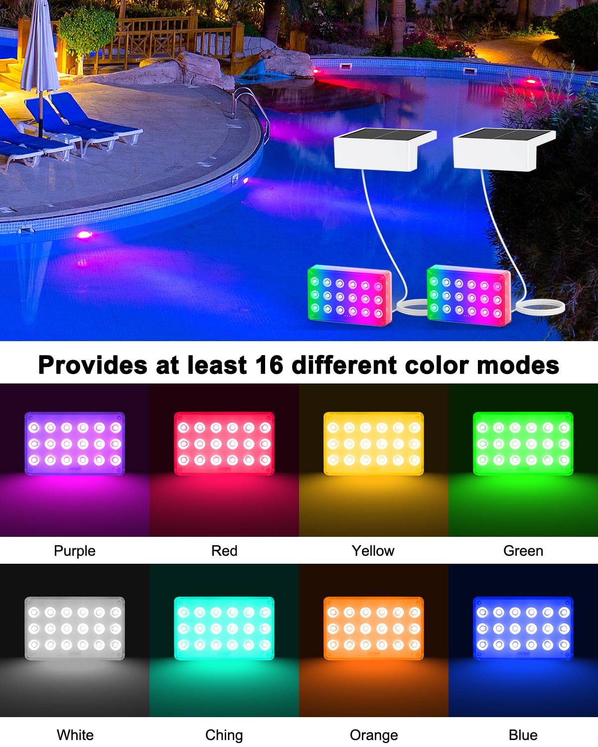 BSTOT pool light beside sunglasses showing compact size and scale