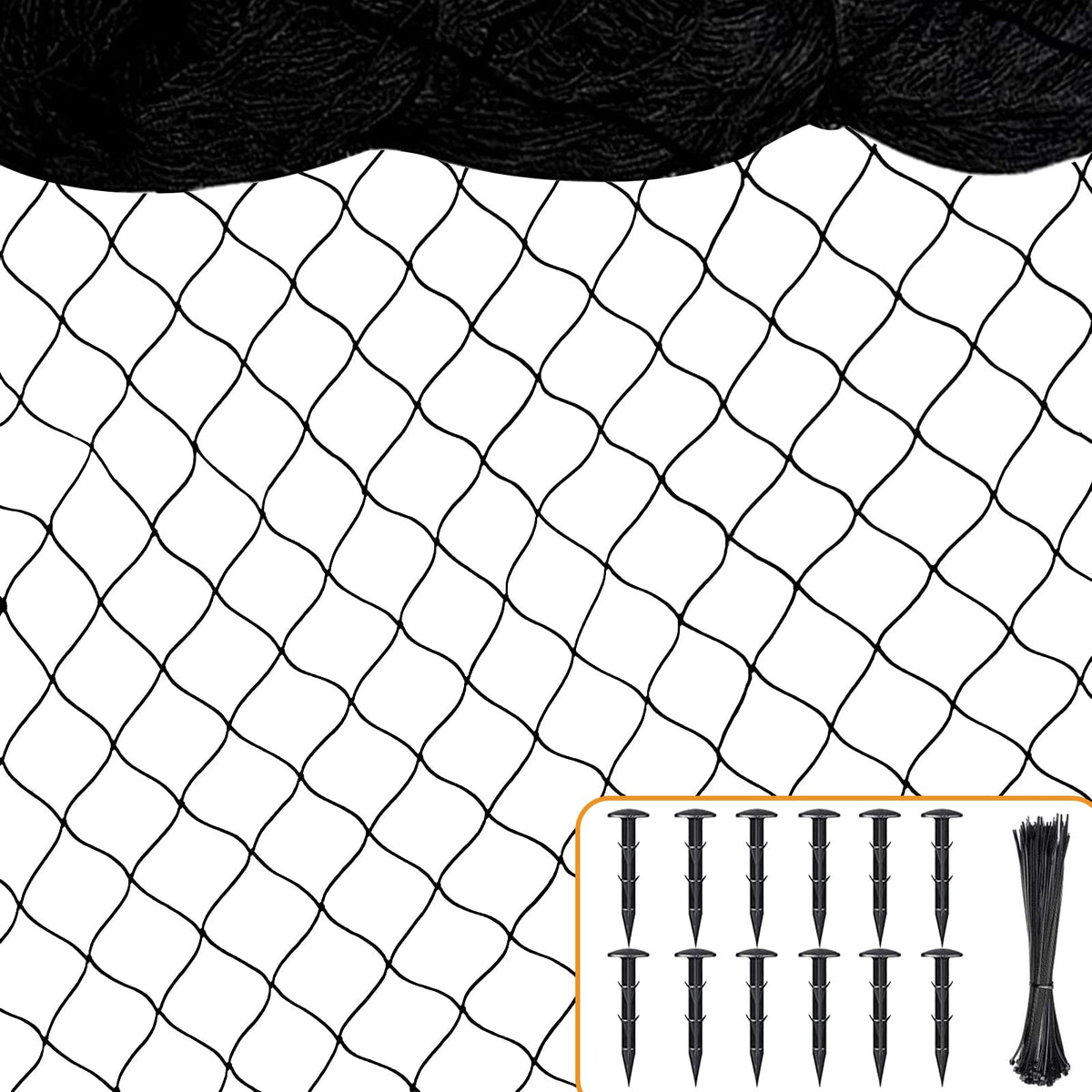 BSTPCOO front packaging of heavy duty bird netting showing size and brand benefits