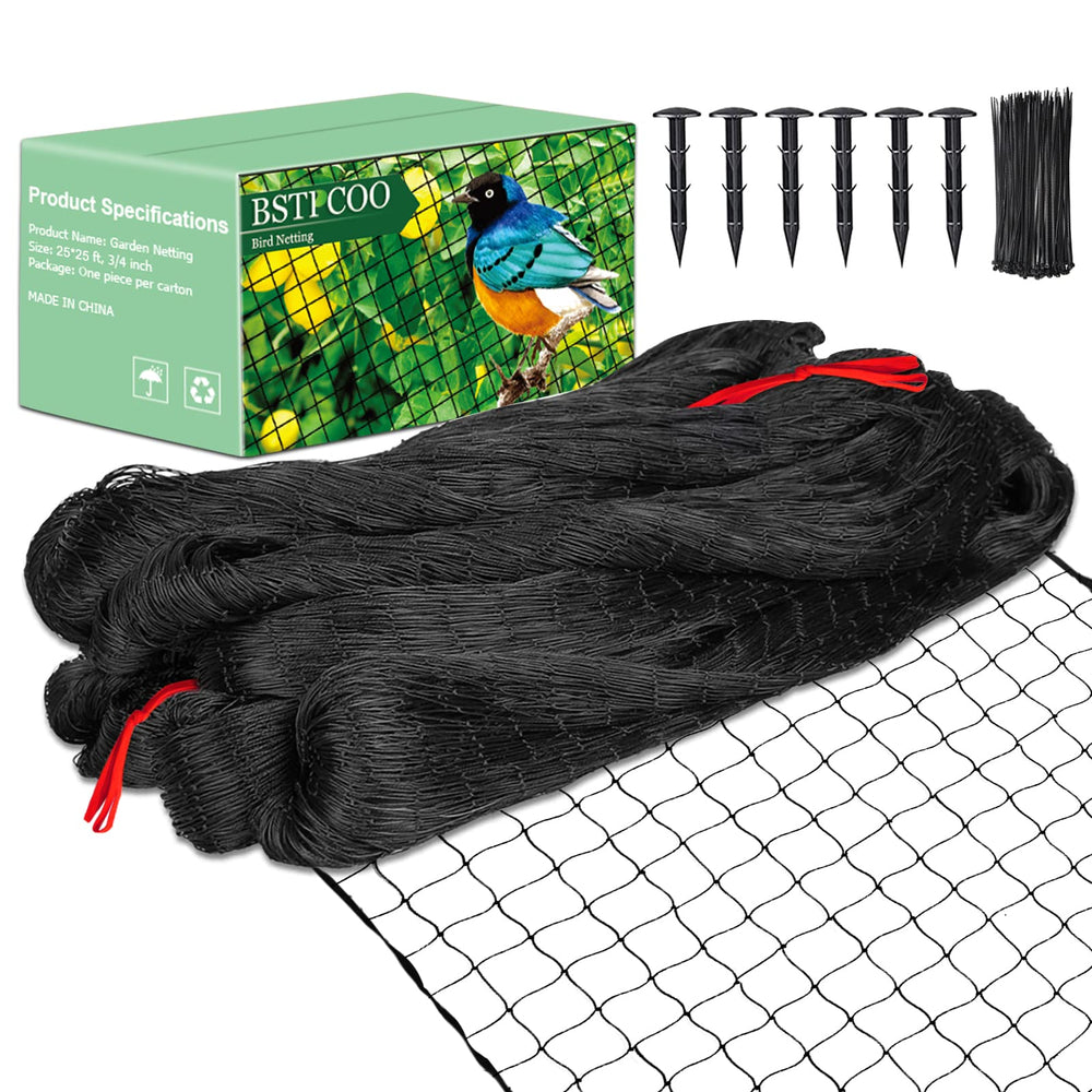 BSTPCOO front view of folded bird netting, shows compact storage and easy transport