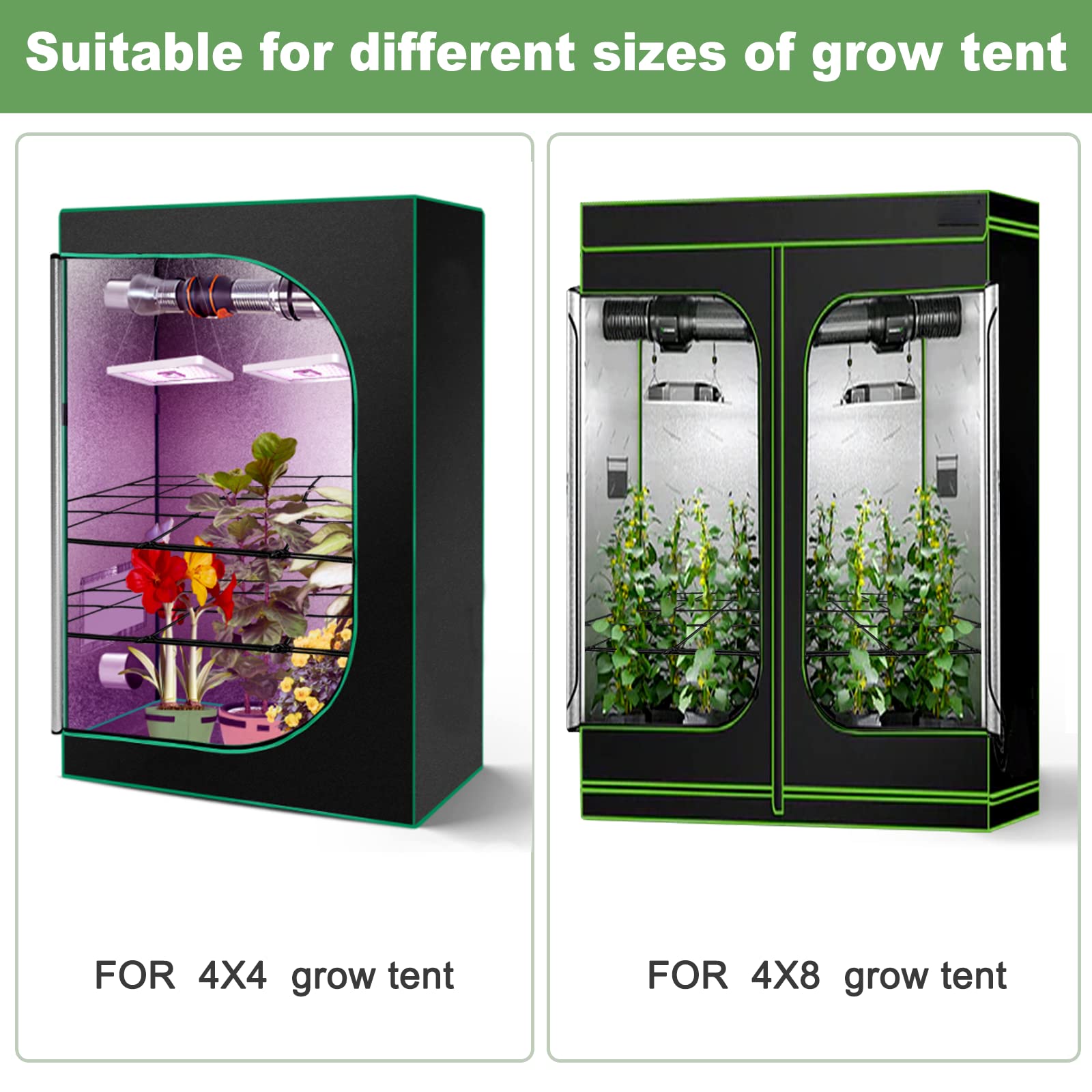 BSTPCOO net installed inside a 4x4 grow tent improving canopy exposure
