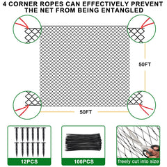 BSTPCOO detailed close-up of 3/4 inch nylon mesh showing durable weave and UV resistance