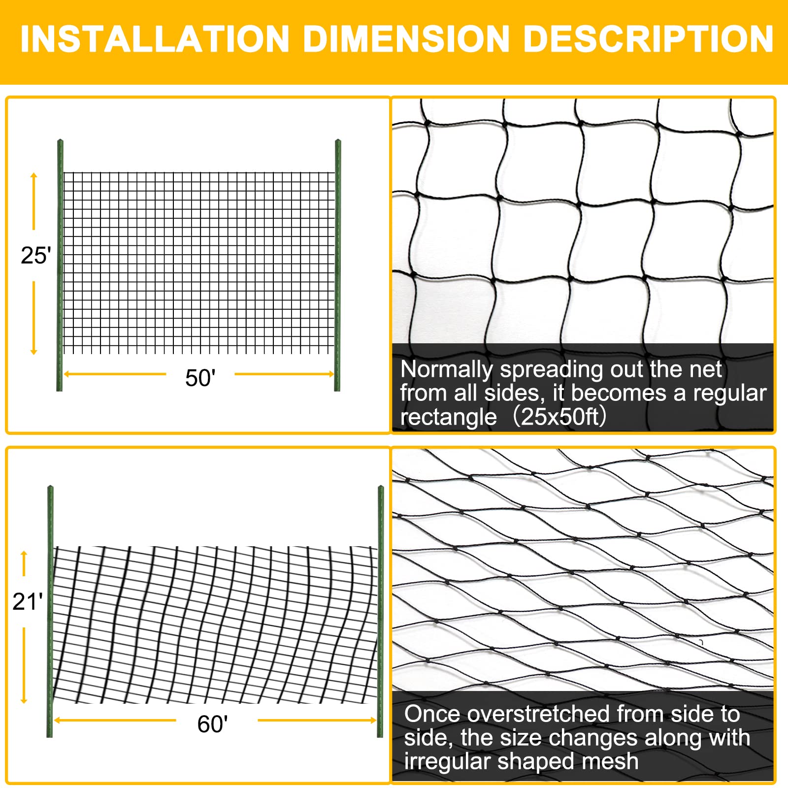 BSTPCOO folded net stored compactly for easy seasonal reuse and storage