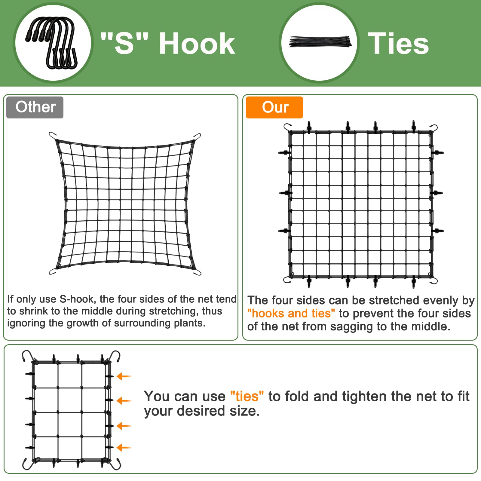 BSTPCOO two 4x4 nets side-by-side in 4x8 tent maximizing coverage