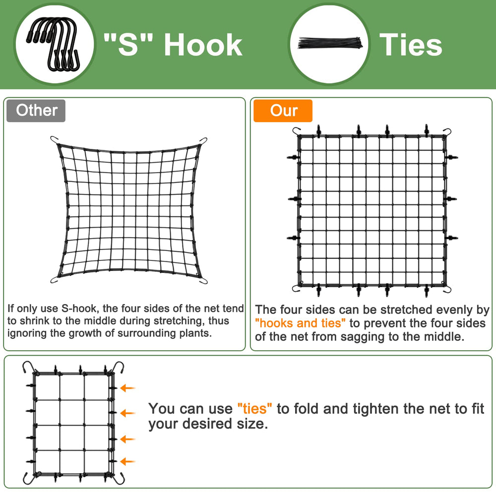BSTPCOO two 4x4 nets side-by-side in 4x8 tent maximizing coverage