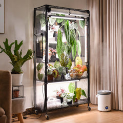 Bstrip front view showing full greenhouse and sleek frame, improving room aesthetics