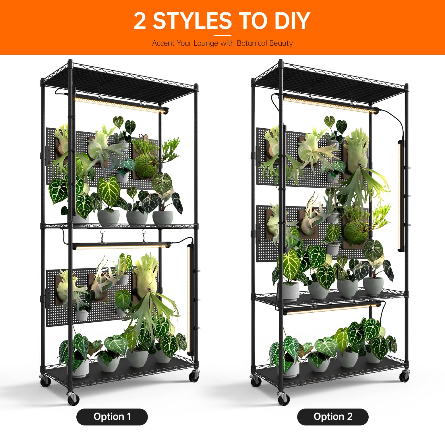 Bstrip pegboard closeup with hanging pots demonstrating creative suspension