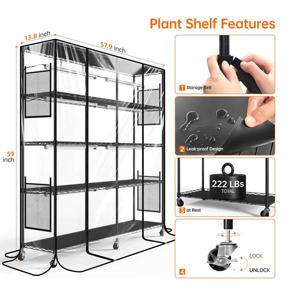 Bstrip showing size with plants demonstrating scale and space efficiency