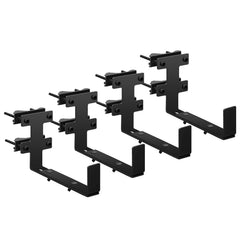 BSWAN front view of four assembled planter brackets showing compact storage and robust build, durable support