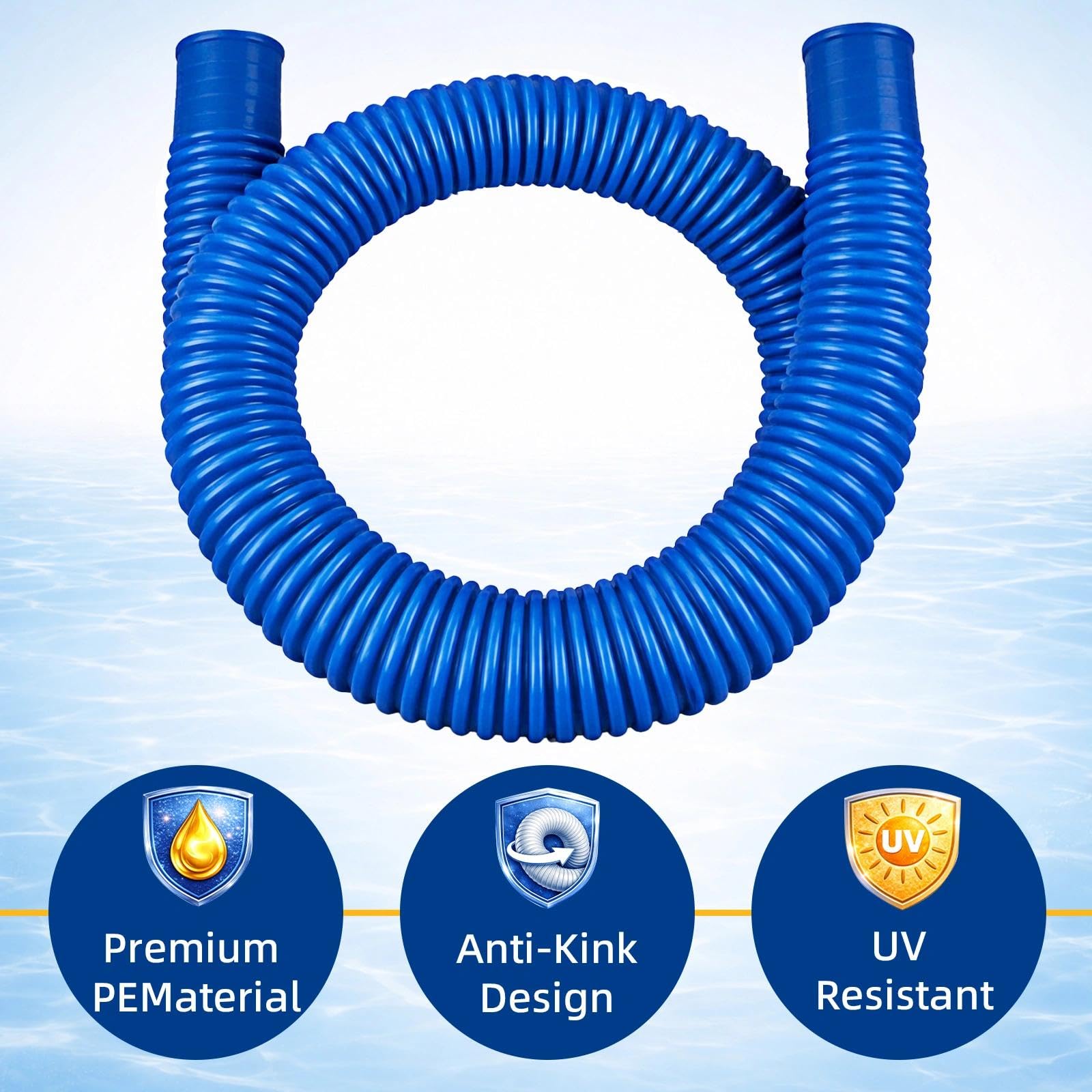 Btanadi hoses laid out with measuring tape showing 59 inch length clarity